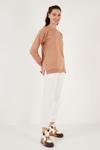 Lela Βαμβακερή κανονική εφαρμογή Crew Neck Basic Sweat Sweat 5863569