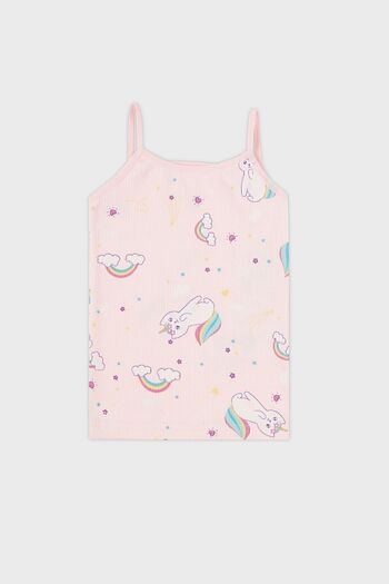 Lela Patterned 2-Piece Cotton Rope Strap Clothing Set for Girls -6651011