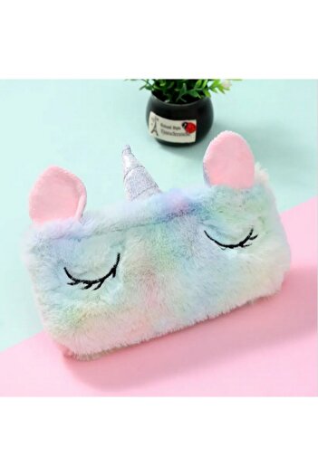TOYFEST Soft Plush Unicorn Themed Pencil Case - Mini Item Storage Bag - 1Pcs