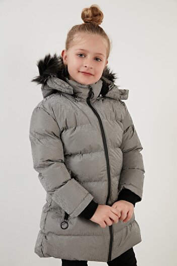 Lela Girl's Winter Coat with Faux Fur Collar, Plush Lining, Removable Hooded Slim-Fit Winter Coat 5