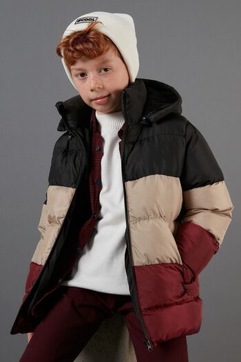 Lela Plush Lined Removable Hooded Puffer Coat Boy's COAT 57611967
