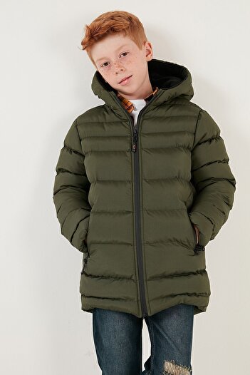 Lela Hooded Puffer Coat with Zipper Pockets Boy's COAT 6492324