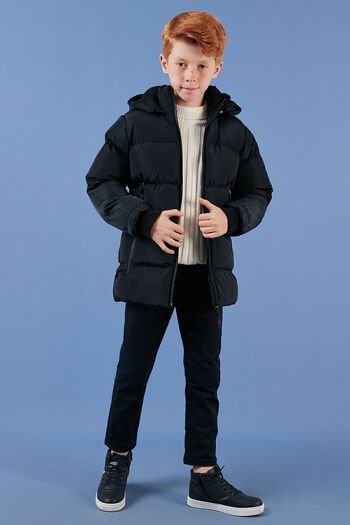 Lela Plush Lined Removable Hooded Puffer Coat Boy's COAT 5763038
