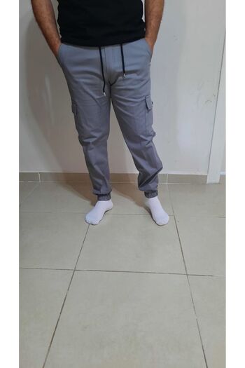 Tekstilfuarı Linen Men's Cargo Pants - Elastic Waist Design