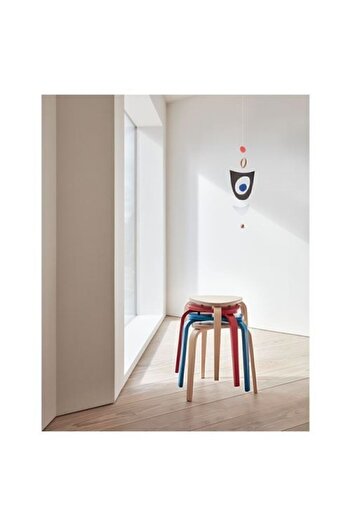 IKEA Natürel Renk Tabure 42x48x45 Cm Huş Ağacı Tabure-sandalye Tekli