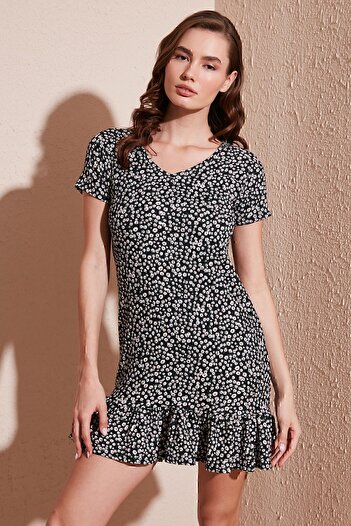 Lela Floral Ruffle Detailed Mini Dress DRESS5865617