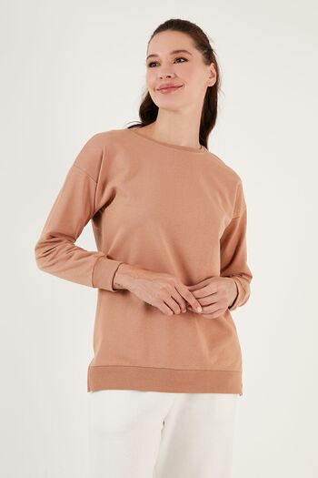 Lela Βαμβακερή κανονική εφαρμογή Crew Neck Basic Sweat Sweat 5863569