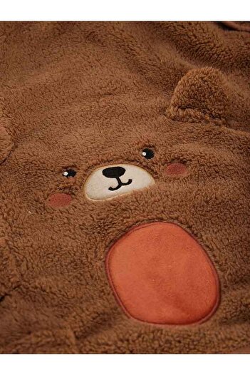 Denokids Unisex Baby Blanket with Teddy Bear