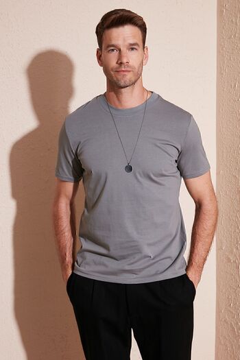Buratti Cotton Regular Fit Crew Neck Basic T Shirt Men's T SHIRT 59020201