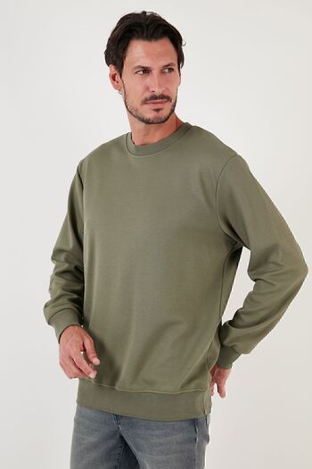 Buratti Cotton Crew Neck Regular Fit Basic Sweat Men's SWEAT 5905521