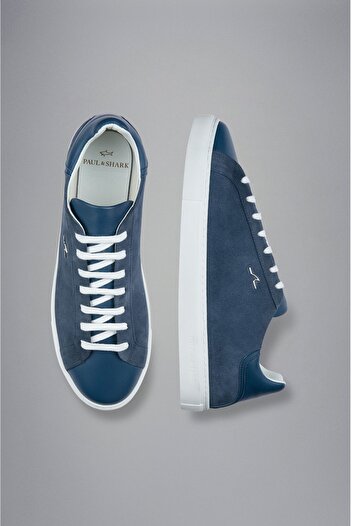 PAUL&SHARK MEN'S LEATHER SNEAKERS