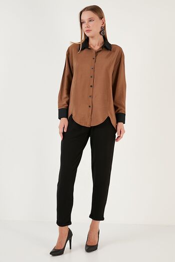 Lela Πουκάμισο με ασύμμετρη εφαρμογή Oversize Fit Woven 611GO0178