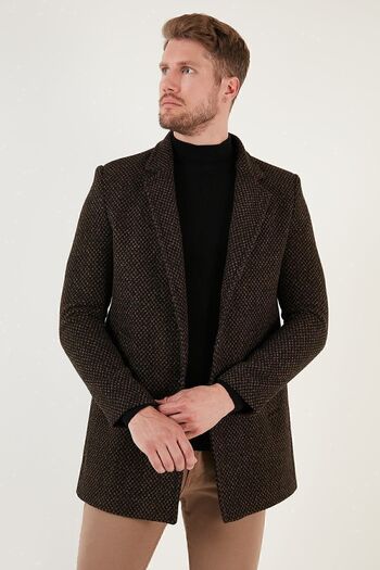 Buratti Slim Fit Single Slit Stand Stretch Coat γιακά Ανδρικό παλτό 5840110
