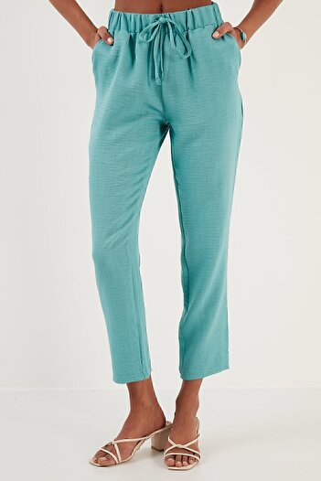 Lela Cotton Comfortable Cut Straight Leg Summer Trousers Trousers 6058588