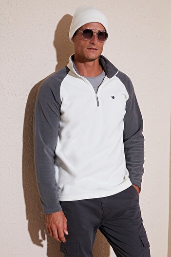 Buratti Men's Winter Fleece - Slim Fit, Half Zipper, Raised POLAR 5906055