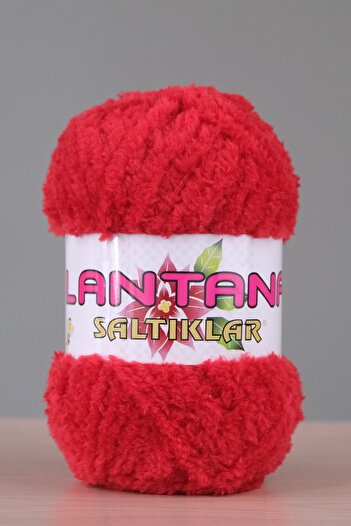 SALTIKLAR Red Lantana Plush Knitting - 100Gr Mother's Lamb Rope Plush