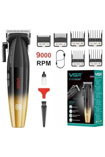 VGR Saç Kesme Profesyonel Saç Düzeltici Kesme Akülü Saç Kesme Makinesi 9000rpm V-003 Sarı