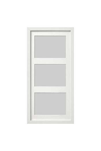 IKEA Rıbba White 3 Piece Frame 50x23 Cm White Deep Edged Wooden Photo Picture Frame