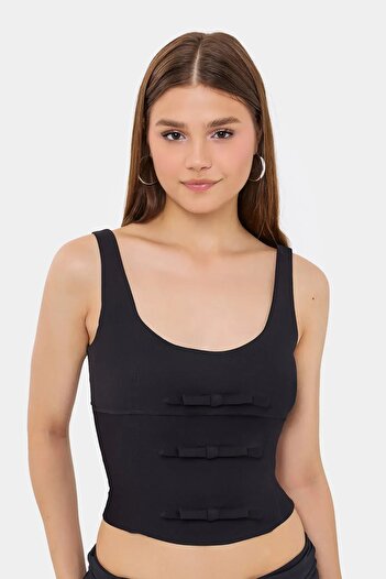 Hiccup Αμάνικο μπλουζάκι Bodycon - Λεπτομέρεια με σχισμή