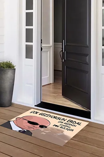Napoli Home Espirili Printed Non-Slip Base Erasable Door Mat (40X60Cm)