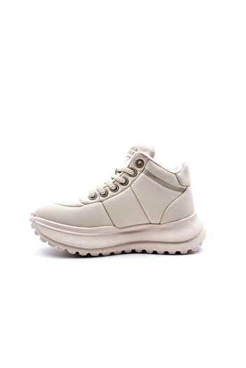 Guja Hafif Tasarım İçi Miflonlu Bilekli Bej Renk Kadın Sneaker Ayakkabı