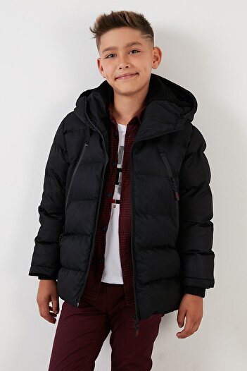 Lela Hooded Puffer Coat with Zipper Pockets Boys' Coat 5760040
