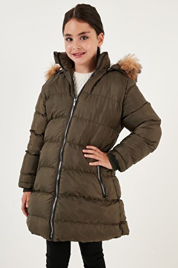 Lela Plush Lined Removable Hooded Water Resistant Coat Girl's COAT 5761910