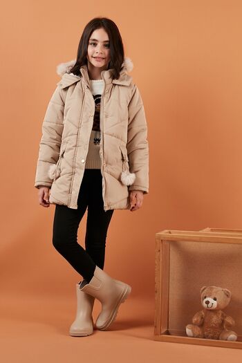 Lela Plush Lined Hooded Coat Girl's Coat 6035034