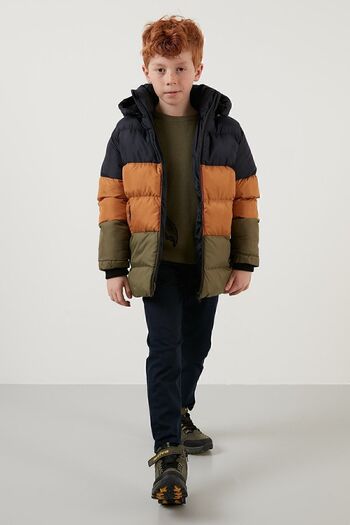 Lela Plush Lined Removable Hooded Puffer Coat Boy's COAT 57611967