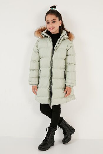 Lela Plush Lined Removable Hooded Water Resistant Coat Girl's COAT 5761910
