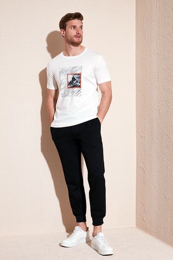 Buratti Men's Slim Fit Crew Neck Cotton T-Shirt - 646R8320