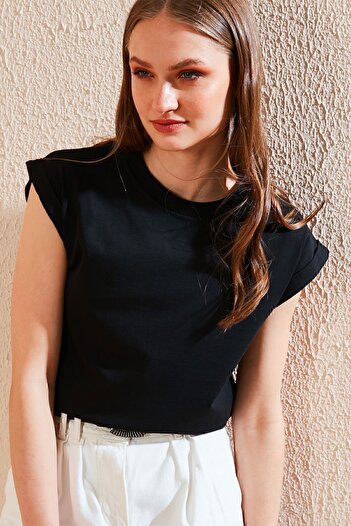 Lela Crew Neck 100% Cotton Basic T Shirt T Shirt5864121