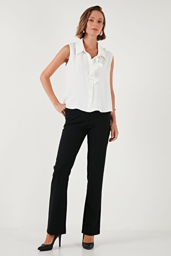 Lela Yüksek Bel Regular Fit Bol Paça Pantolon  PANTOLON 611PL030W4