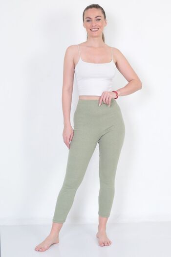 KonForYou 3-Piece Unisex Cotton Winter Thermal Leggings 3-Piece Green Underwear