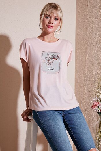 Lela Crew Neck Printed T-Shirt - Regular Fit6671002