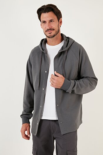 Buratti Бавовняна сорочка з капюшоном Relaxed Fit Чоловіча сорочка 5905468