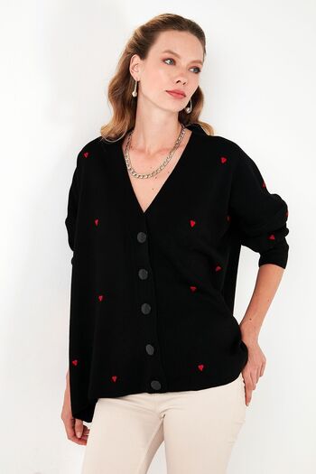 Lela V-Neck Relaxed Cut Knitwear Cardigan - 4616190