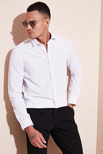 Buratti Бавовняна сорочка Slim Fit з довгими рукавами Чоловіча сорочка CF23S7492