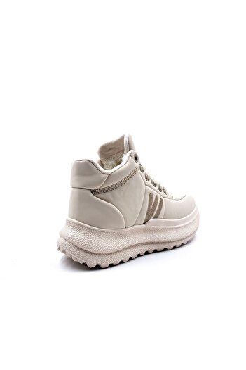 Guja Hafif Tasarım İçi Miflonlu Bilekli Bej Renk Kadın Sneaker Ayakkabı