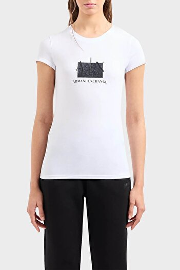 Armani Exchange Cotton Slim Fit Crew Neck T SHIRT 3DYT51 YJETZ 1000