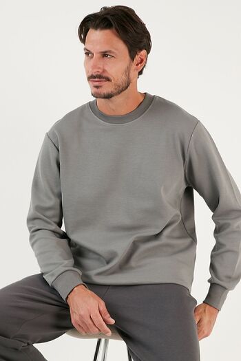 Buratti Cotton Crew Neck Regular Fit Basic Sweat Men's SWEAT 5905521