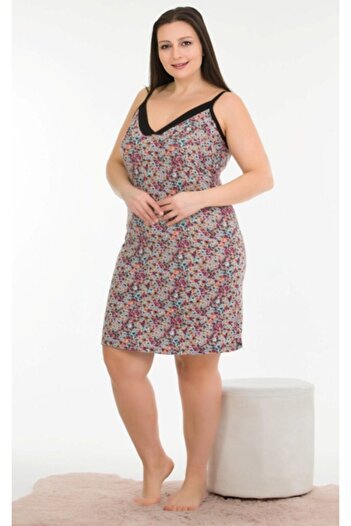 Cooqpoo plus Size Rope Strap Floral patterned Tunic Dress - 2xl, 3xl, 4xl