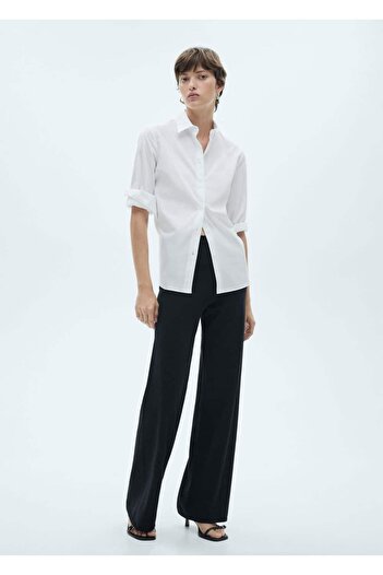 MANGO Woman Thin Knitwear Wideleg Trousers