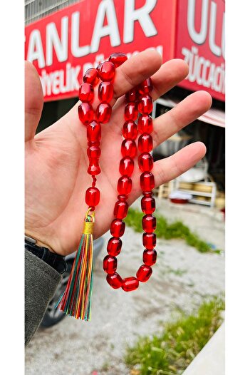 Damla Giant Size Fire Amber - Rosary