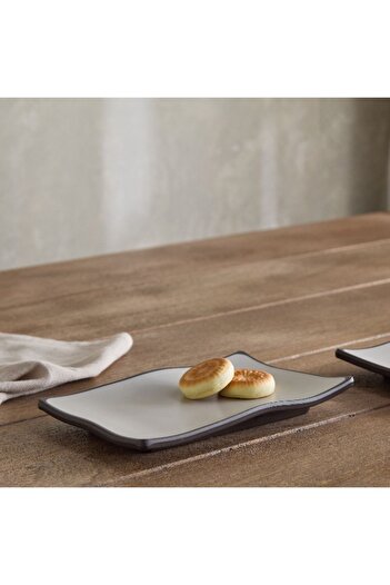 Home Box Mocha Mist 2-Tone Serving Platter - 22.5x14 cm
