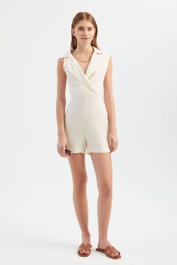Hiccup V-Neck Jumpsuit with Collar Detail