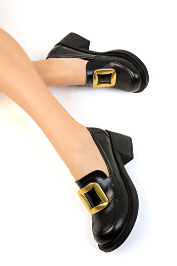 SOHO Classic Black Women's Heeled Shoes - 19696