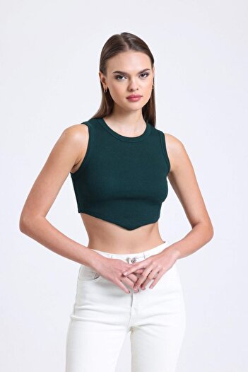 Hiccup V-Shaped Crew Neck Crop Top