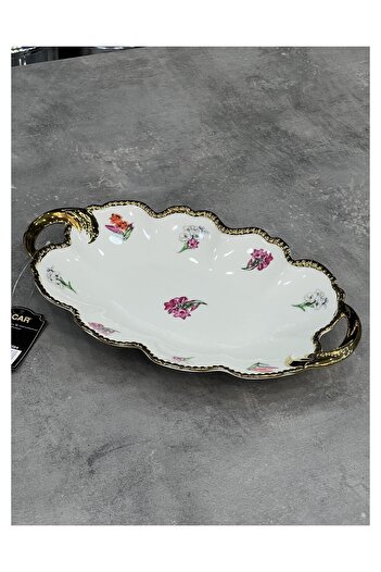 Doğudeko Lux Porcelain - Moralez Gold Serving Plate