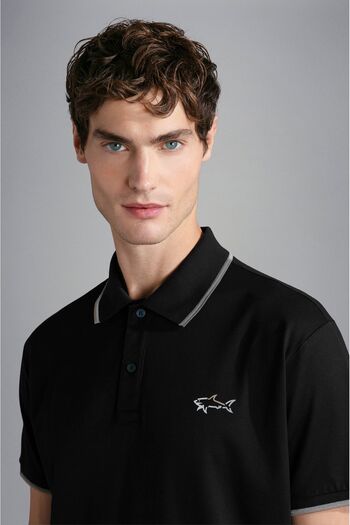 PAUL&SHARK MEN'S KNITTED POLOSHIRT C.WCOTTON